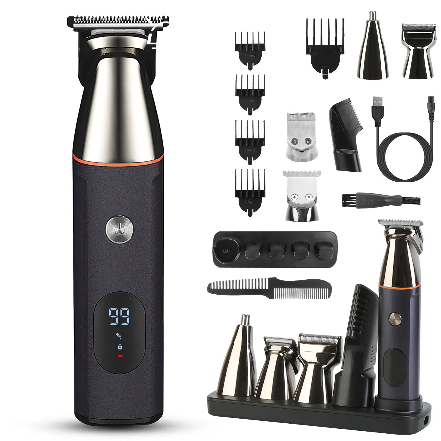 Jack 5 clipper head and guide combs for beard length